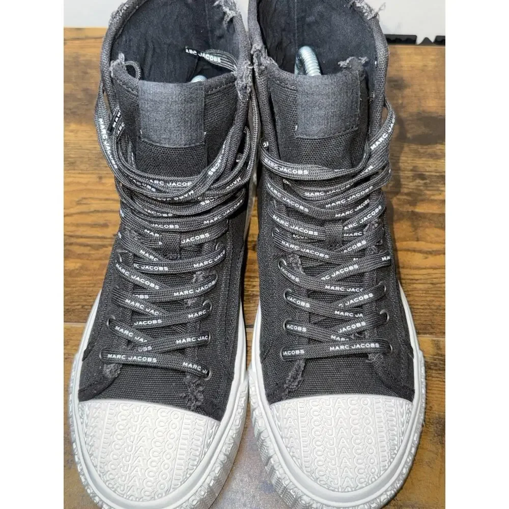 Marc Jacobs The High Top Sneaker Black Canvas EU 42 W12 M9 New $225